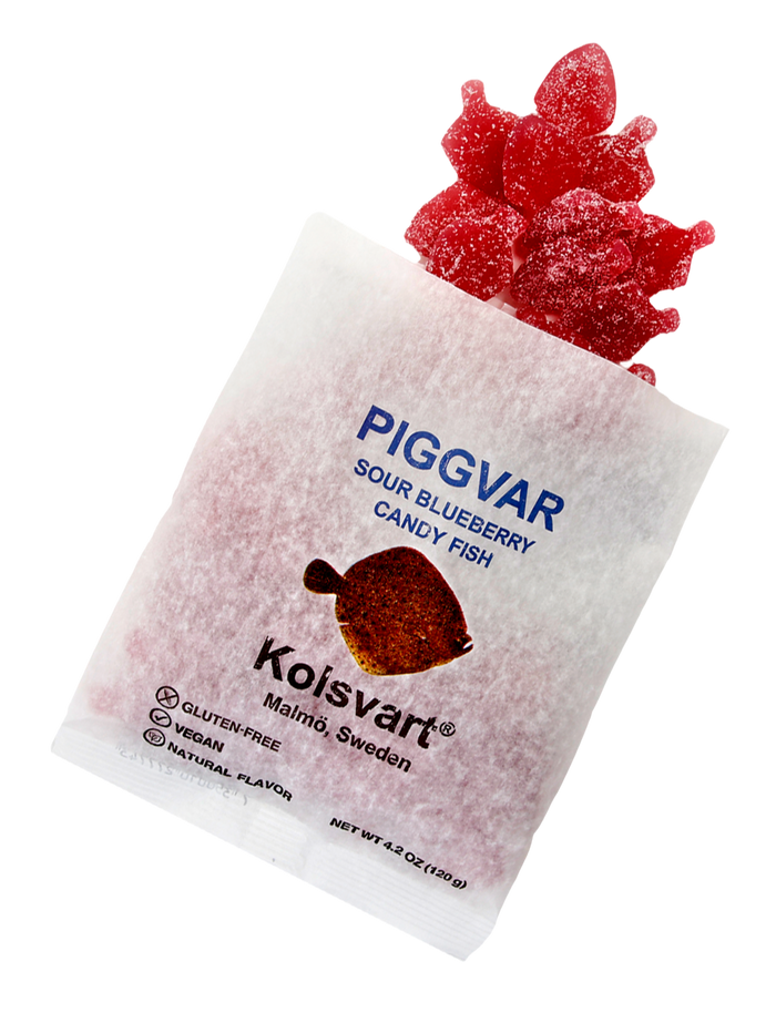 Swedish Fish - Piggvaren (Turbot)- Sour Blueberry - 4.2oz