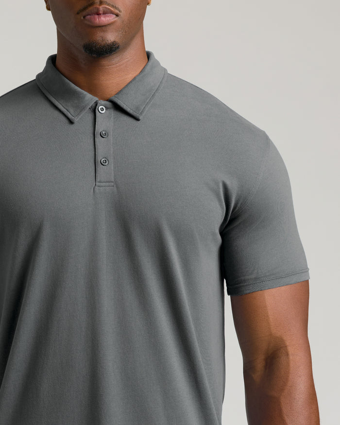 Tall Classic Polo 3-Pack worn by model, showcasing fit and style.