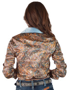 Tan & Sky Blue Paisley Satin Pullover Shirt