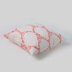 Telas De Mercato Brehat Natural Peach Embroidered Cushion Cover