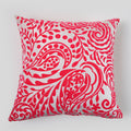 Telas De Mercato Samudra Pink Embroidered Cushion Cover