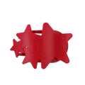 Teleties - Red Shooting Star Large Flat Hair Clip