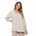 Textured Cotton Tunic in Soy Latte - CD214-SL