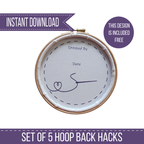 The Hoop Back Hack - Hearts Version by Peppermint Purple