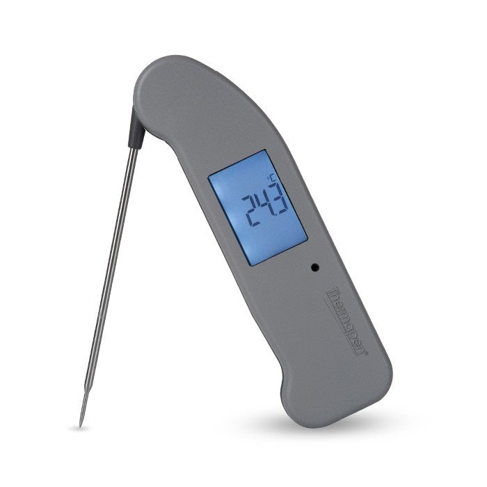 One Instant Read Thermometer Grey