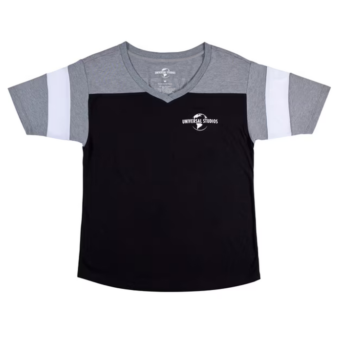 Universal Studios Ladies Black V-Neck T-shirt-2