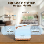 UPGRADE Cube Light Wood Essential Oil Diffuser