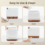 UPGRADE Cube Light Wood Essential Oil Diffuser