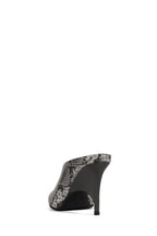 VADER Jeffrey Campbell Heeled Mule Grey Black Python
