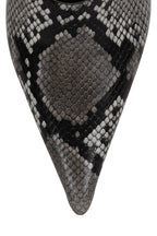 VADER Jeffrey Campbell Heeled Mule Grey Black Python