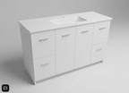 Vanity - Dekkor Series Plywood 900/1200x370 White (Slim Top) - 100% Water Proof