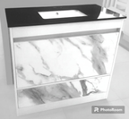 Vanity 1200mm- White Marble Pattern With Engineering Stone