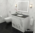 Vanity 1200mm- White Marble Pattern With Engineering Stone