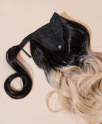 vegan fiber bouncy ponytail - ombre sandy 18".