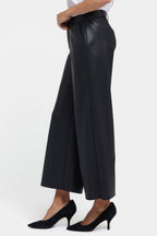 Vegan Stretch Leather Morgan Trouser Pants - Black