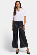 Vegan Stretch Leather Morgan Trouser Pants - Black