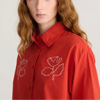 Vibrant Flower Poplin Shirt