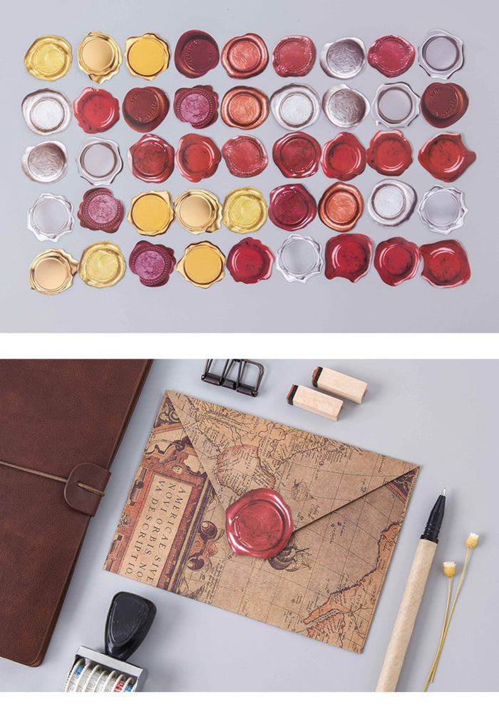 Vintage Scaling Wax Stickers - Original Kawaii Pen