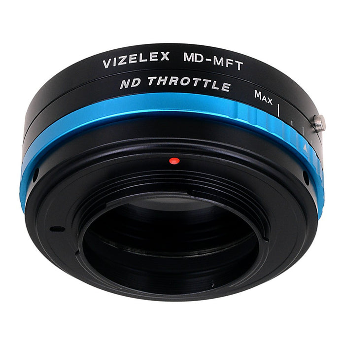 Vizelex ND Throttle Lens Mount Adapter - Minolta Rokkor (SR / MD / MC) SLR Lens to Micro Four Thirds (MFT, M4/3) Mount Mirrorless Camera Body with Built-In Variable ND Filter (2 to 8 Stops)
