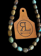 Wade Round Authentic Turquoise  and Shell Bead necklace