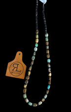 Wade Round Authentic Turquoise  and Shell Bead necklace