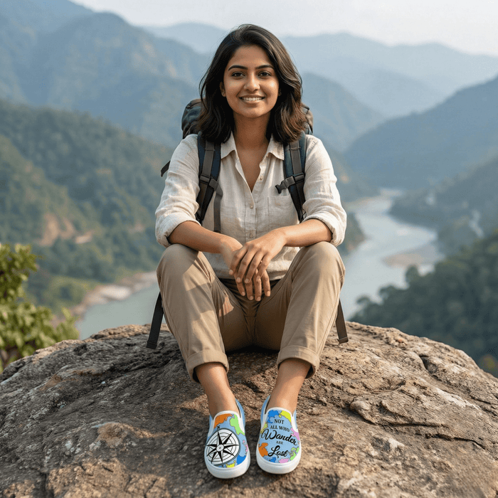 WanderLust Slipons - The Quirky Naari