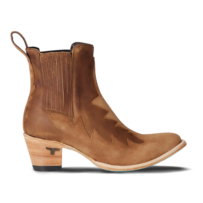 Western Chelsea Bootie - Toffee Suede