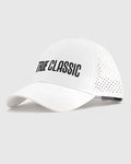 White All Purpose Logo Cap with mesh sides and TRUE CLASSIC embroidery.