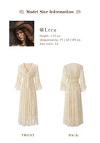 Lacemade "White Horse Princess" Dress - Front and Back View with Model Info