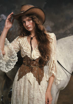 Lacemade "White Horse Princess" Dress - Elegant Pleated Waistline Silhouette