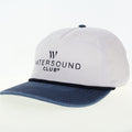 White/Navy Skully Hat