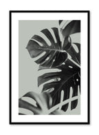Modern minimalist art print by Opposite Wall with Monstera leaves art photo design in green