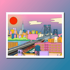 Williamsburg Bridge NYC Art Print