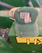 Wisconsin Hair on Hide Green Ball Cap