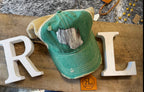 Wisconsin Hair on Hide Green Ball Cap
