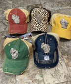 Wisconsin Hair on Hide Green Ball Cap