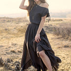 Women's Gia Dress in Charcoal by Joyfolie