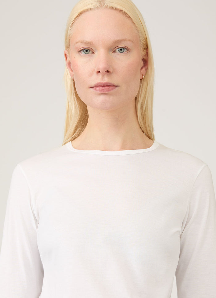 Women's Long Sleeve Classic T-shirt in White