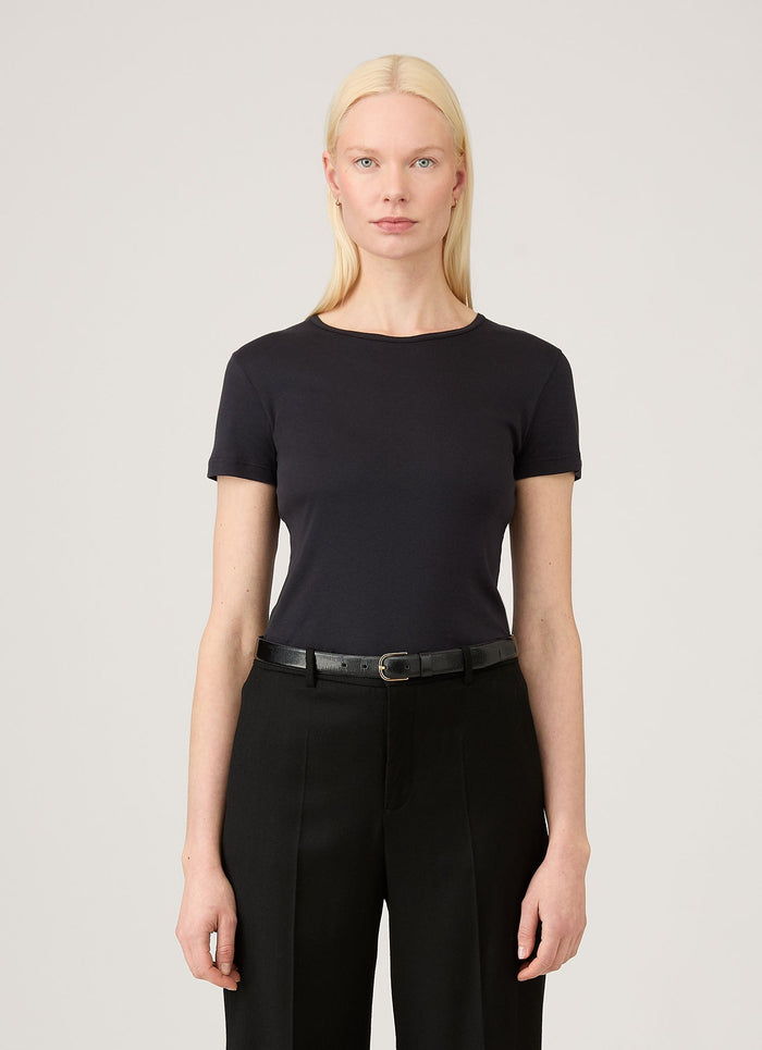 Women's Sea Island Cotton T-shirt in Black