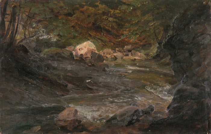 Woodland Stream by Frederic Edwin Church, 1850